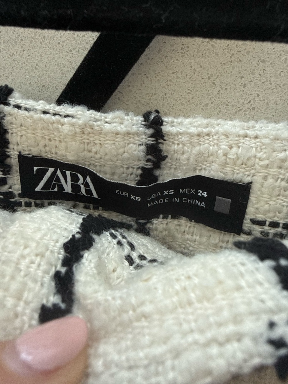 ZARA Tweed Blazer & Shorts Matching Set – Black & White Size XS - Picture 8 of 16
